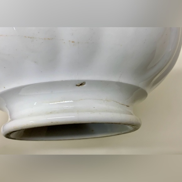 19th Century Vintage Gaudy Welsh Scalloped Buckle Pattern Footed Lusterware Bowl - Picture 13 of 16